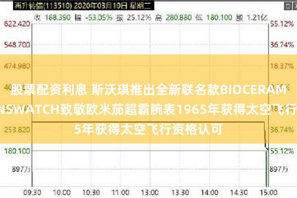 股票配资利息 斯沃琪推出全新联名款BIOCERAMIC MOONSWATCH致敬欧米茄超霸腕表1965年获得太空飞行资格认可