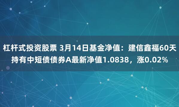 杠杆式投资股票 3月14日基金净值：建信鑫福60天持有中短债债券A最新净值1.0838，涨0.02%